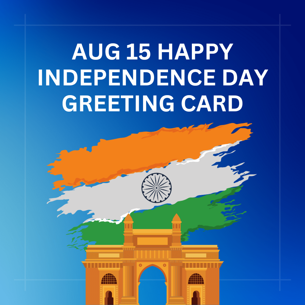 Happy Independence Day Wish Card Card